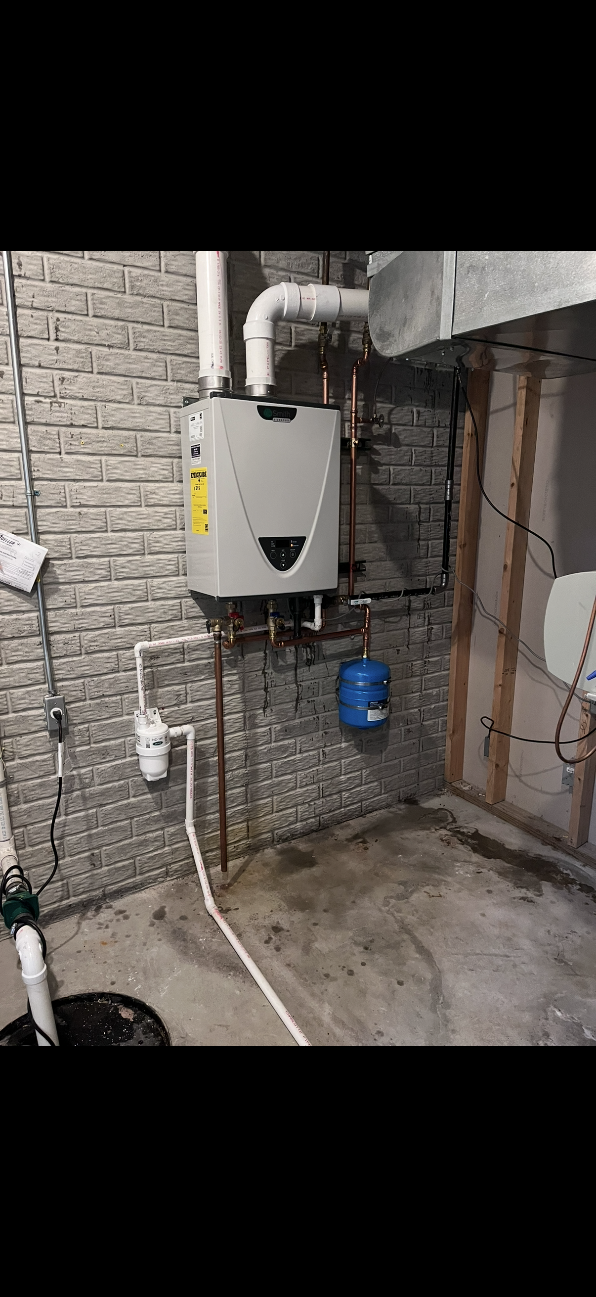 Completed residential plumbing work by Clydesdale Plumbing